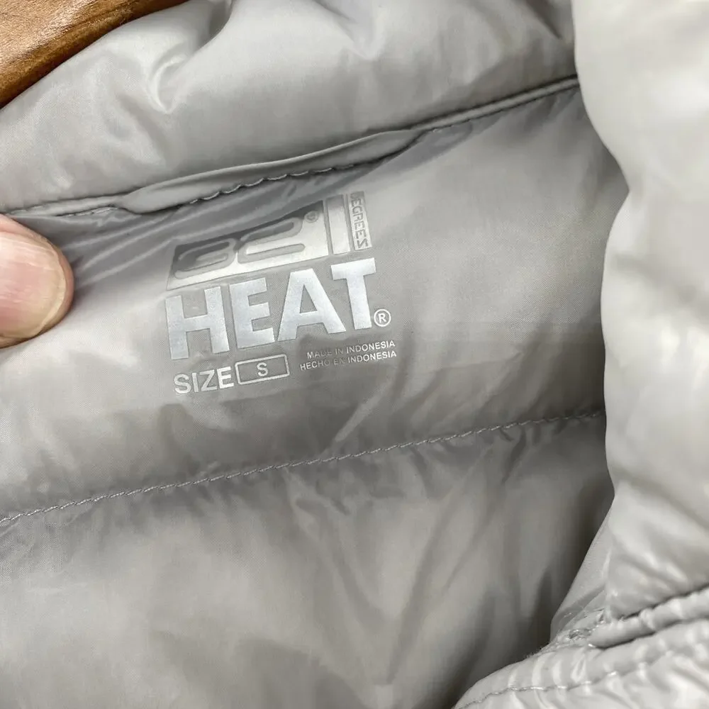 32 Degrees Vest Womens Extra Small Gray Puffer Lightweight Packable Full Zip